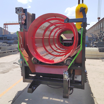 High Capacity Compost Separating Rotary Trommel Screeners with Two Belt Conveyors