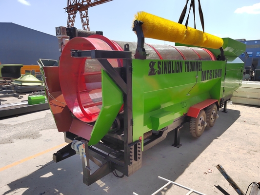 380V/415V/440V Voltage Heavy Duty Compost Trommel Screen with Diesel Generator Set
