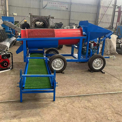 Small Scale 5-10 Tons Alluvial Gold Washing Plant Mobile Gold Mining Trommel Screen