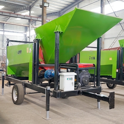 Clients Local Standard Voltage Small Mobile Gasoline Firewood Rotary Trommel Screen