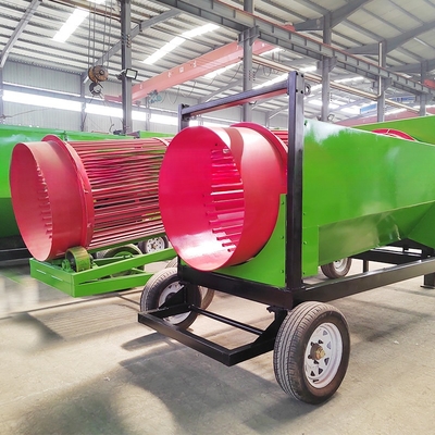 Clients Local Standard Voltage Small Mobile Gasoline Firewood Rotary Trommel Screen