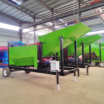 Rotary Drum Screen Mobile Firewood Sawdust Trommel Screen with 5613*1940*2390mm Size