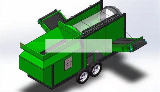 Mobile Trommel Screener MTS1230 for Earth Sand Gravel Compost Wood Chips High Capacity