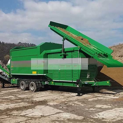 Mobile Compost Equipment Rotary Drum Filter Screen for 30-150 Tons per Hour Capacity