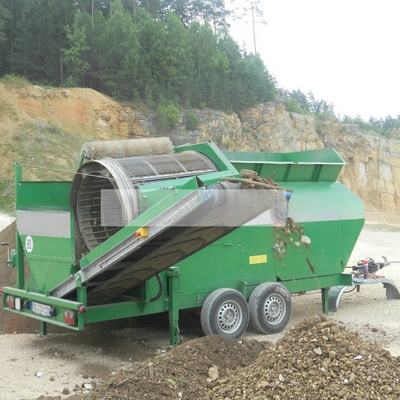 Mobile Compost Equipment Rotary Drum Filter Screen for 30-150 Tons per Hour Capacity