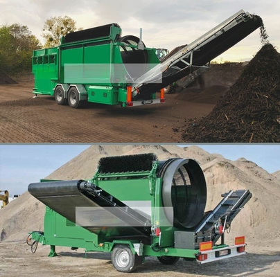 Large Capacity Trommel Multi Screen for Competitive Composting Discharge Size 6mm