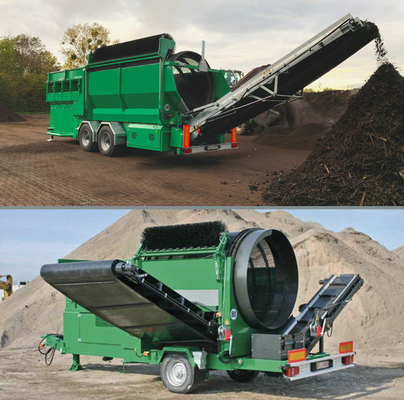 Waste Management Made Easy with Mobile Compost Drum Screen and Stacking Belt Conveyor
