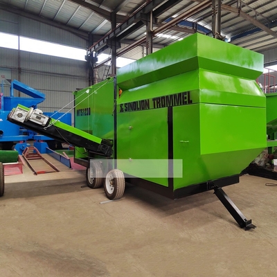 Portable Mobile Compost Trommel Screen Discharge Size Less than 6mm or as Request
