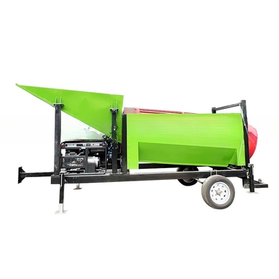 Less than 300mm Feeding Size Movable Trommel Screen for Sawdust and Firewood Cleaning