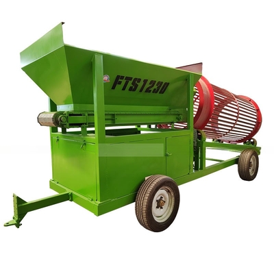 50-500 Tons Per Hour Portable Firewood Operations Trommel Screen Rotary Drum Screen