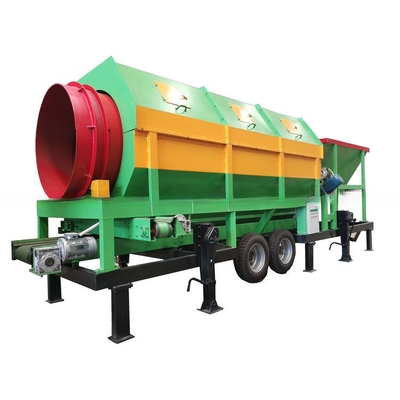 Less Than 300mm Feeding Size Mobile Compost Rotary Sieve Machine for Composting Plant