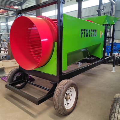Industrial Rotary Vibrating Separator Carbon Steel Trommel Drum Screen for Heavy Duty