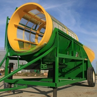 Rubber Ball Cleaning System Yellow Mobile Trommel Screen Machine for and Efficiency