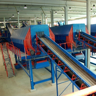 7.5KW Municipal Solid Waste Sorting Processing Equipment for Garbage Trommel Screen