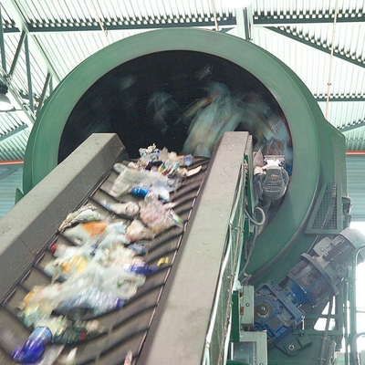 7.5KW Municipal Solid Waste Sorting Processing Equipment for Garbage Trommel Screen