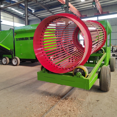 High Capacity Circular Trommel Rotary Drum Screen Separator with Two Vibration Motors