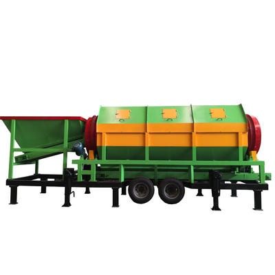 Less Than 300mm Feeding Size Mobile Compost Rotary Sieve Machine for Composting Plant