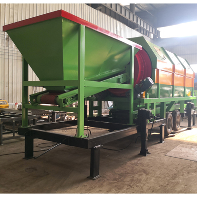 Requested Discharge Size Mobile Rotary Mining Sand Gravel Stone Drum Compost Trommel Screen