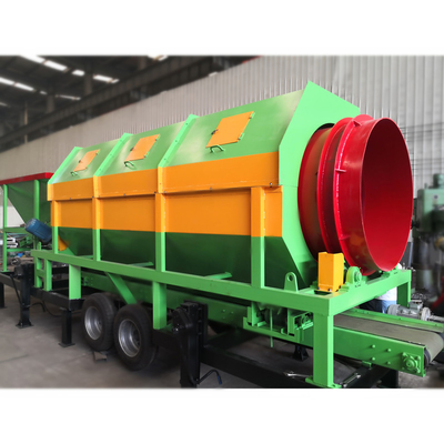 Requested Discharge Size Mobile Rotary Mining Sand Gravel Stone Drum Compost Trommel Screen