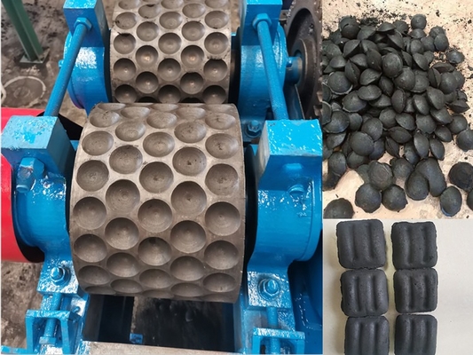 65Mn/9Cr2Mo Roller Material Coal Ball Pressing Machine for Briquetting Charcoal Dust