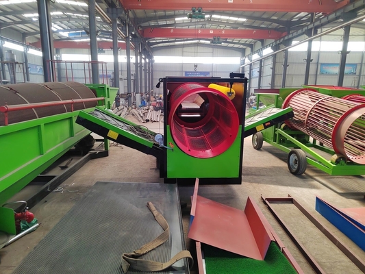 Portable Automatic Trommel Screen Drum Sieve Separator for Compost Topsoil Worm Wood and Charcoal Sifting