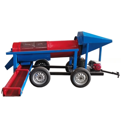 Alluvial gold recovery and mining trommel screen for mobile rotary screen equipment
