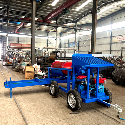 5-10 Ton Per Hour Placer Gold Mini Trommel Screen with Stainless Steel Material 720 KG