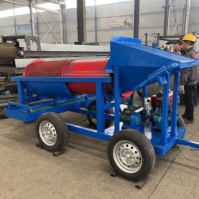 5-10 Ton Per Hour Placer Gold Mini Trommel Screen with Stainless Steel Material 720 KG
