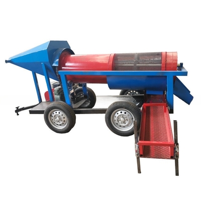 3KW Energy Mining Mobile Gold Washing Trommel Screen for River Sand Mining Recovery