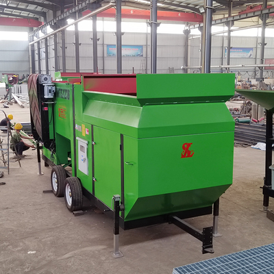 Mining Separation Mobile Trommel Washing Machine 2000 KG Portable Rotary Drum Screen