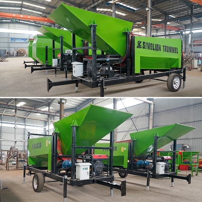 High Recovery Mining Equipment Portable Gold Wash Plant with Mobile Trommel Screen