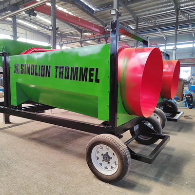 Highly Customized 2000 KG Wheeled Mobile Trommel Screen for Compost and Slag Screening