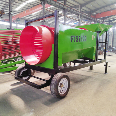 Small Firewood Trommel Screen with Bouncing Ball Cleaning System and Good