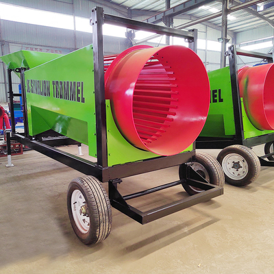 Small Firewood Trommel Screen with Bouncing Ball Cleaning System and Good