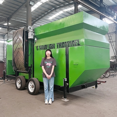 Customized Screen Size Mobile Garbage Trommel Screen for Waste Sorting Line Equipment
