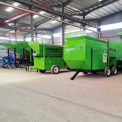 Customized Screen Size Mobile Garbage Trommel Screen for Waste Sorting Line Equipment