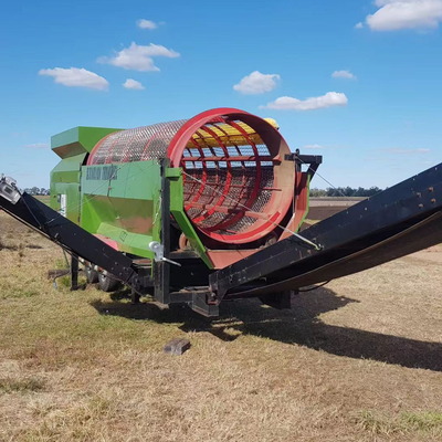High Capacity Compost Rotary Mobile Trommel Screen/Sieve with 3-45KW Electric Motor