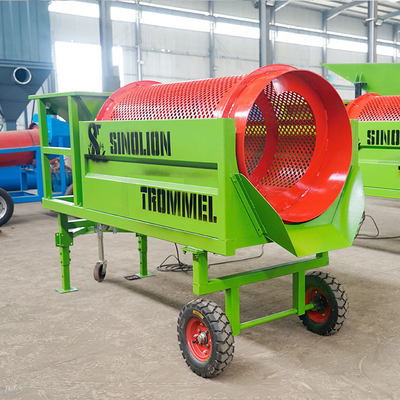 Drum Screen Separator for Biomass Soil Gravel and Waste 620 KG Mobile Multifunction Screen