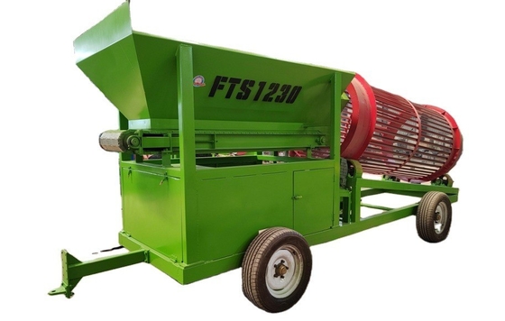 220V/380V Heavy Duty Small Mobile Wood Chips Sawdust Rock Soil Stone Trommel Screen