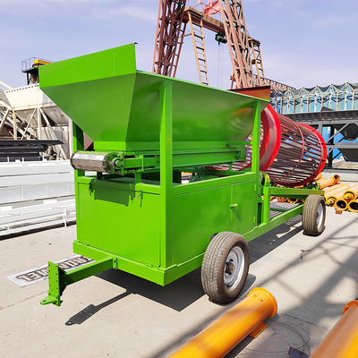 220V/380V Heavy Duty Small Mobile Wood Chips Sawdust Rock Soil Stone Trommel Screen