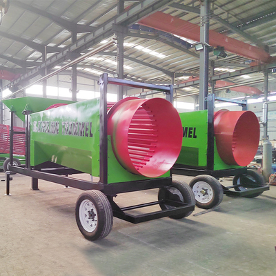 Mobile Firewood Processor High Capacity Trommel Sifter Screen with Automatic Cleaning