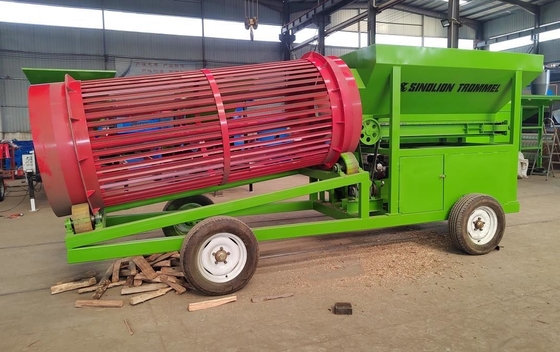 Mobile Firewood Processor High Capacity Trommel Sifter Screen with Automatic Cleaning
