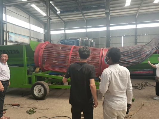 Mobile Firewood Processor High Capacity Trommel Sifter Screen with Automatic Cleaning