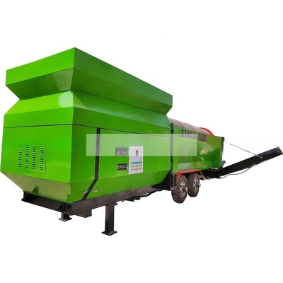 High Capacity Compost Sieve Trommel Screen Machine for White Color Sorting and Sieving