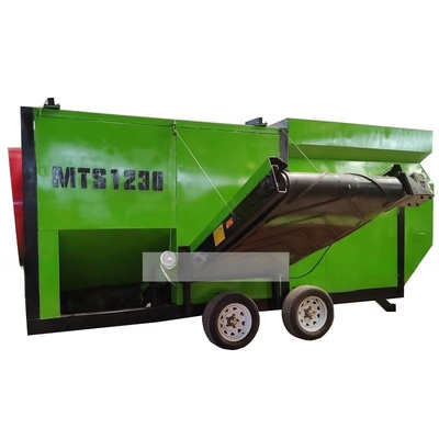 High Capacity Compost Sieve Trommel Screen Machine for White Color Sorting and Sieving