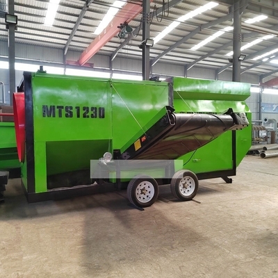 High Capacity Compost Sieve Trommel Screen Machine for White Color Sorting and Sieving