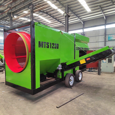 1200mm Diameter Mobile Compost Trommel Screen for Composting Process