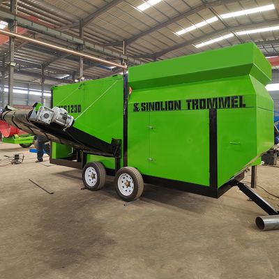 1200mm Diameter Mobile Compost Trommel Screen for Composting Process