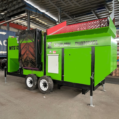 1200mm Diameter Mobile Compost Trommel Screen for Composting Process