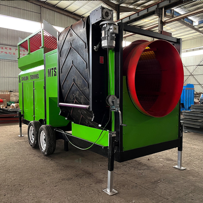 1200mm Diameter Mobile Compost Trommel Screen for Composting Process
